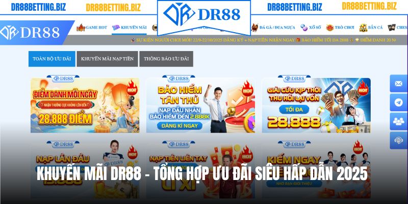 Khuyến Mãi DR88 - Tổng Hợp Ưu Đãi Siêu Hấp Dẫn 2025